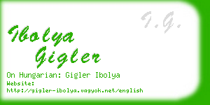 ibolya gigler business card